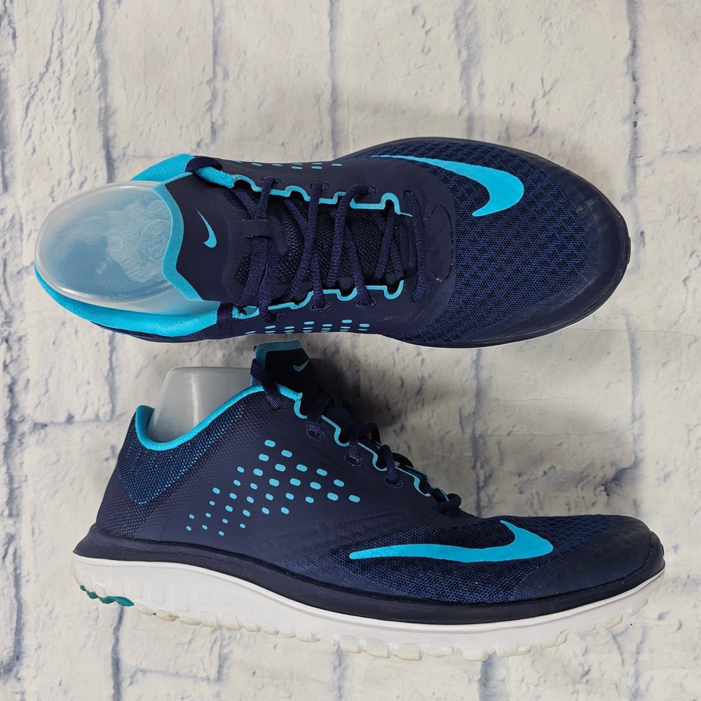 Nike FS Lite Run 2 Running Shoes Mens 8.5 Navy Blue Lightweight Sneakers 685266